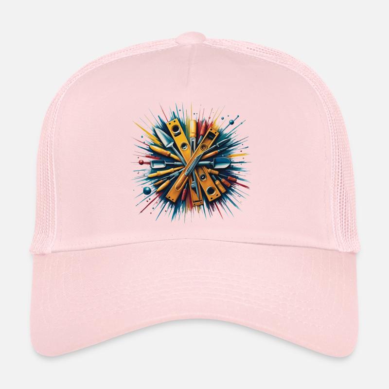 Maçon de construction Maçon Outils d’art Impression d’art Casquette trucker 