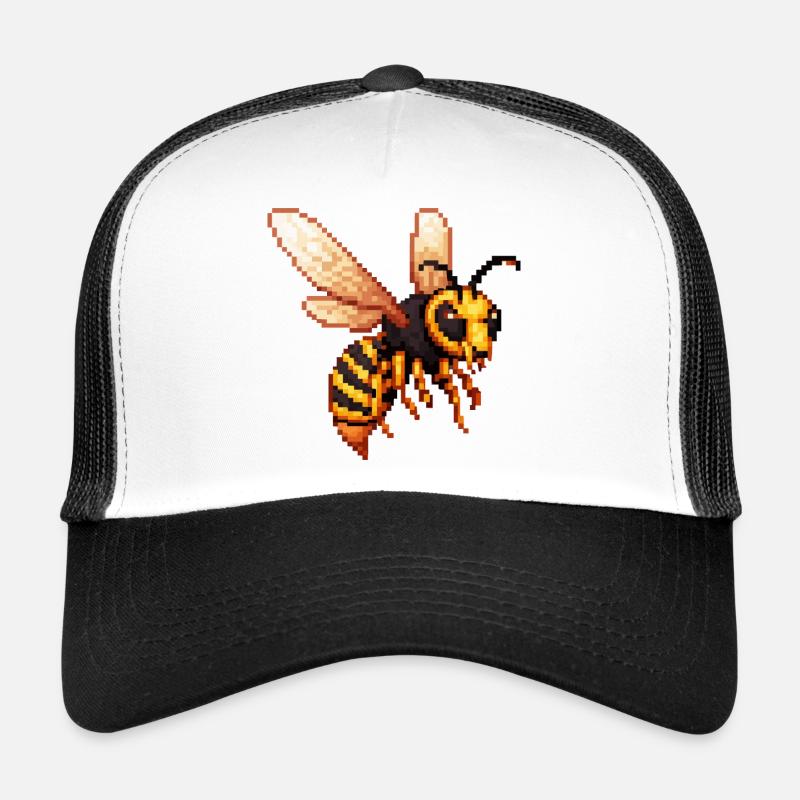 Pixel Hornet Bee Trucker Cap