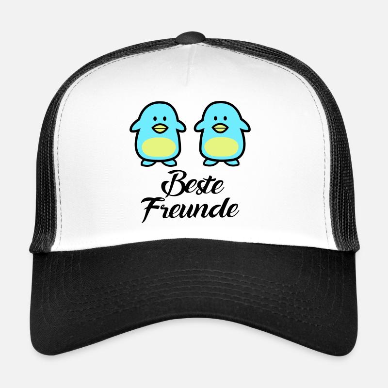 Pinguine Beste Freunde - Trucker Cap - Weiß/Schwarz