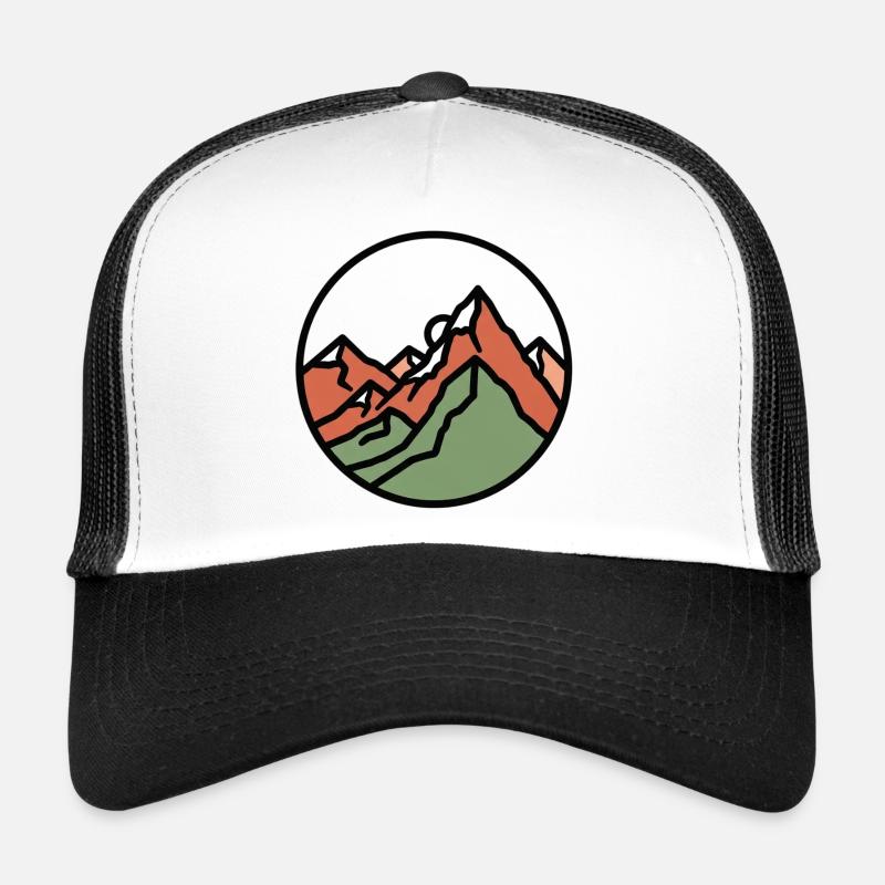 District Mountains Sunset Trucker Cap
