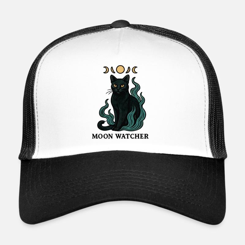 Moon Guardian Cat Picture Trucker Cap