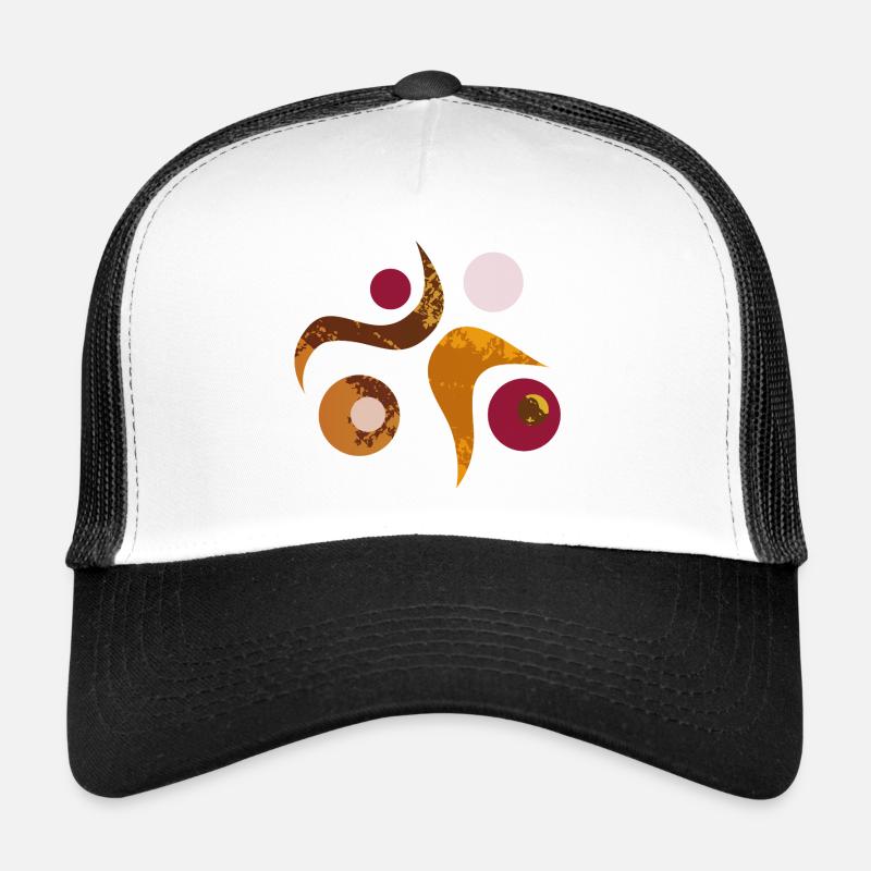 yoga-design_49 - Trucker Cap - Weiß/Schwarz