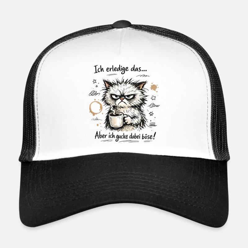 Ich erledige das lustiger Büro Spruch - Trucker Cap - Weiß/Schwarz