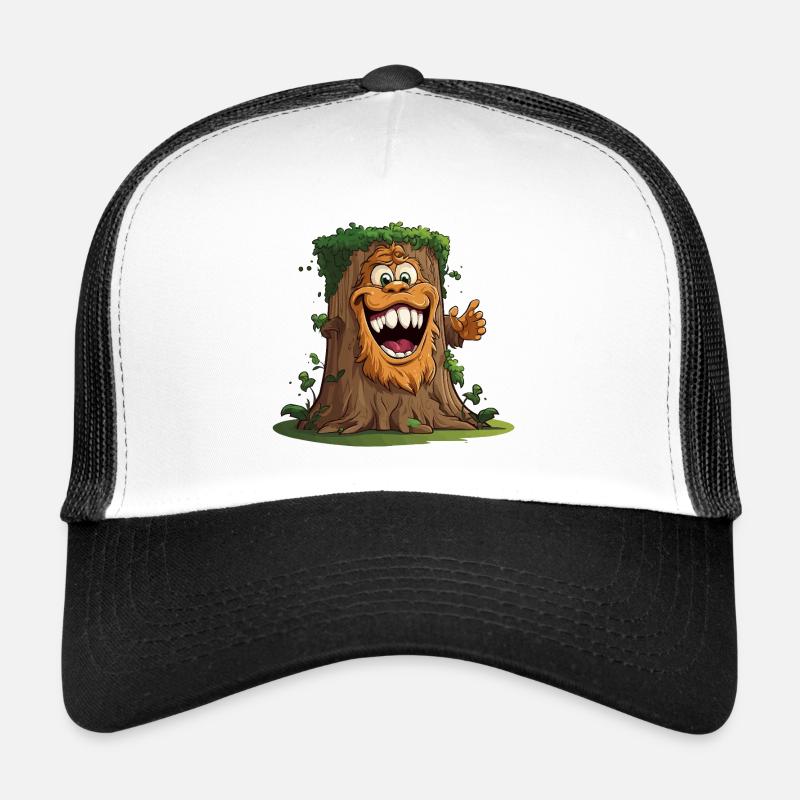 Baumriese mit breitem Grinsen Trucker Cap