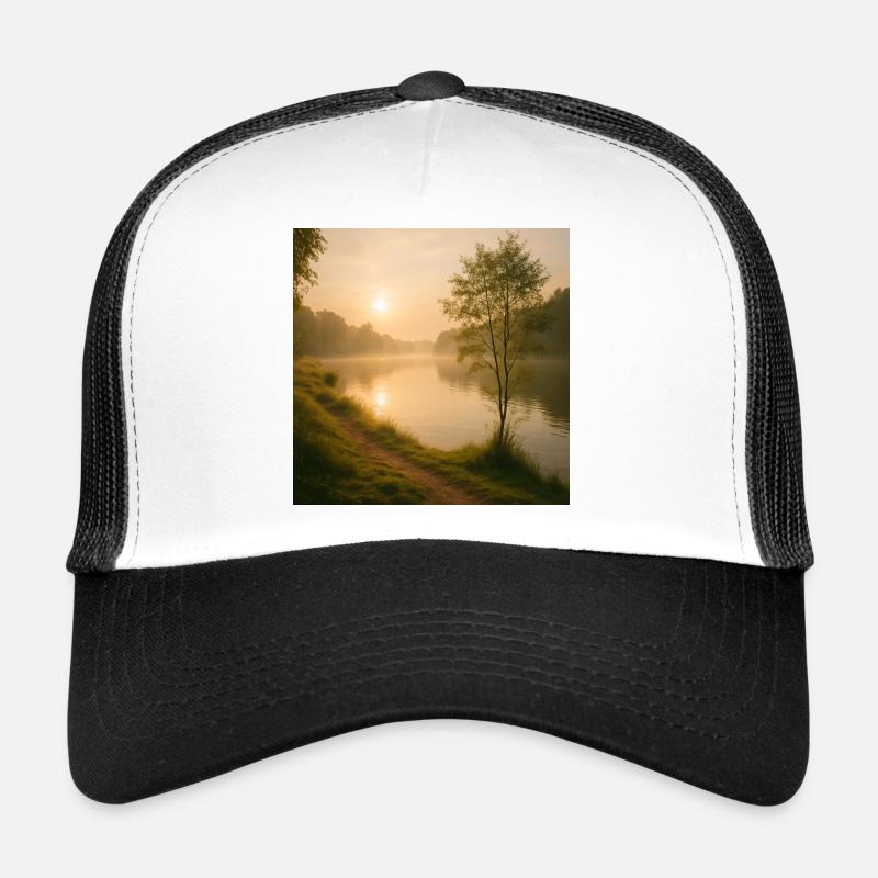 Or du matin sur le chemin de la rivière Casquette trucker 