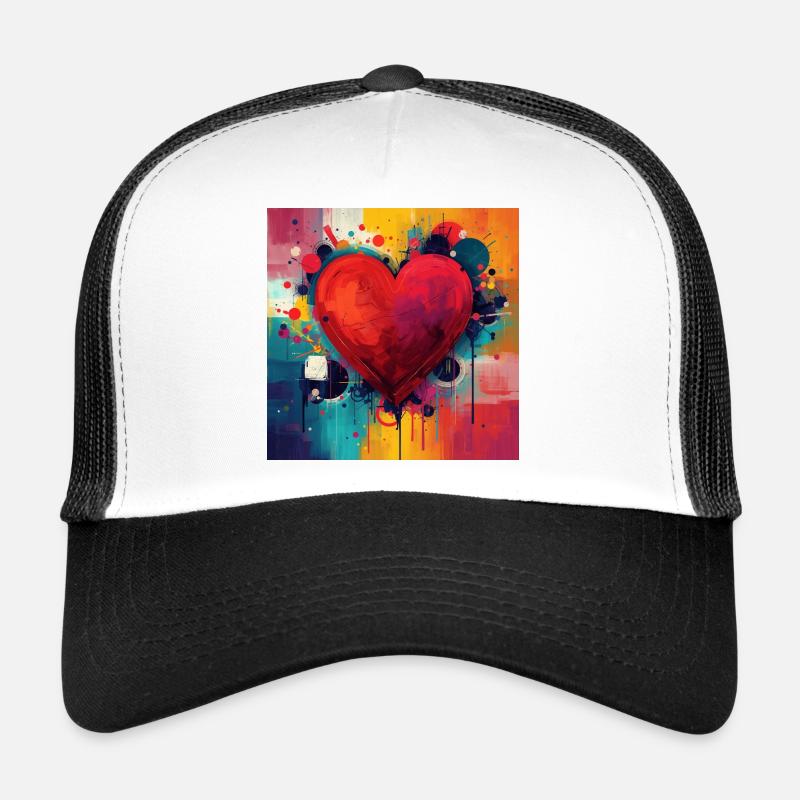 Vivid Heart Graffiti Trucker Cap