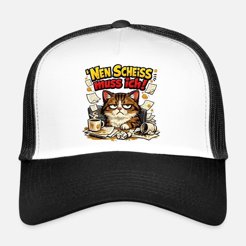 Nen Scheiss Muss Ich Katze Trucker Cap