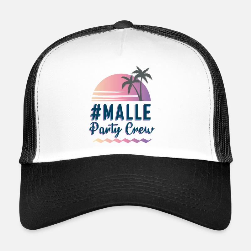 Équipe de la fête MALLE Sunset Palm Trees Casquette trucker 