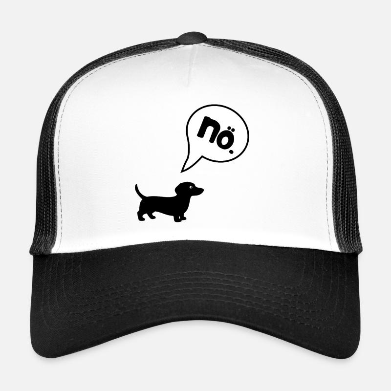 Dackel Charakter - Trucker Cap - Weiß/Schwarz