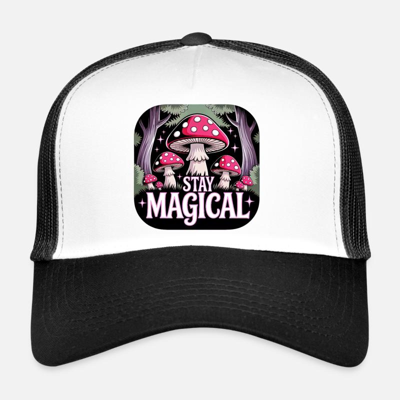 Restez magique dans la forêt de champignons Casquette trucker 