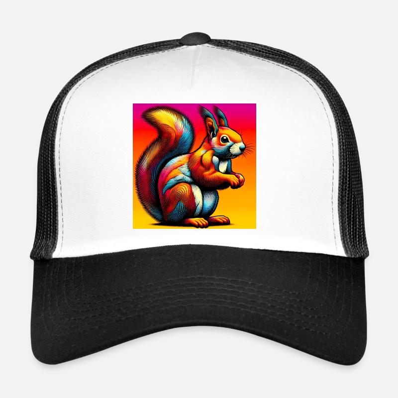 squirrel - Trucker Cap - white/black