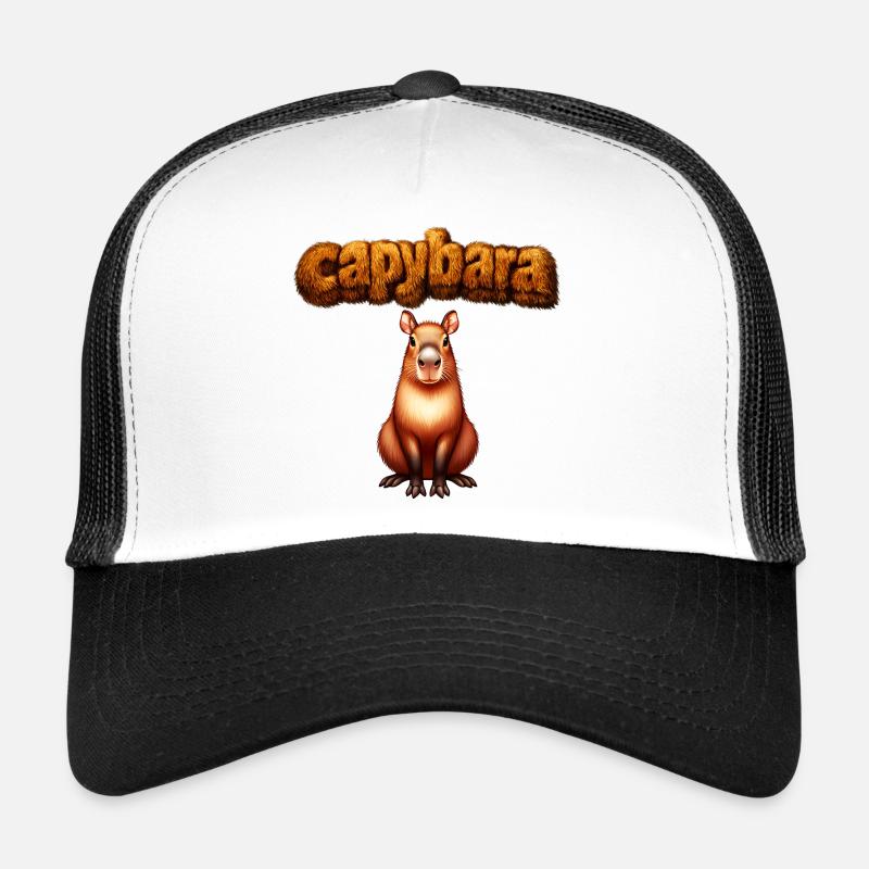 Hairy Capybara Artwork Trucker Cap