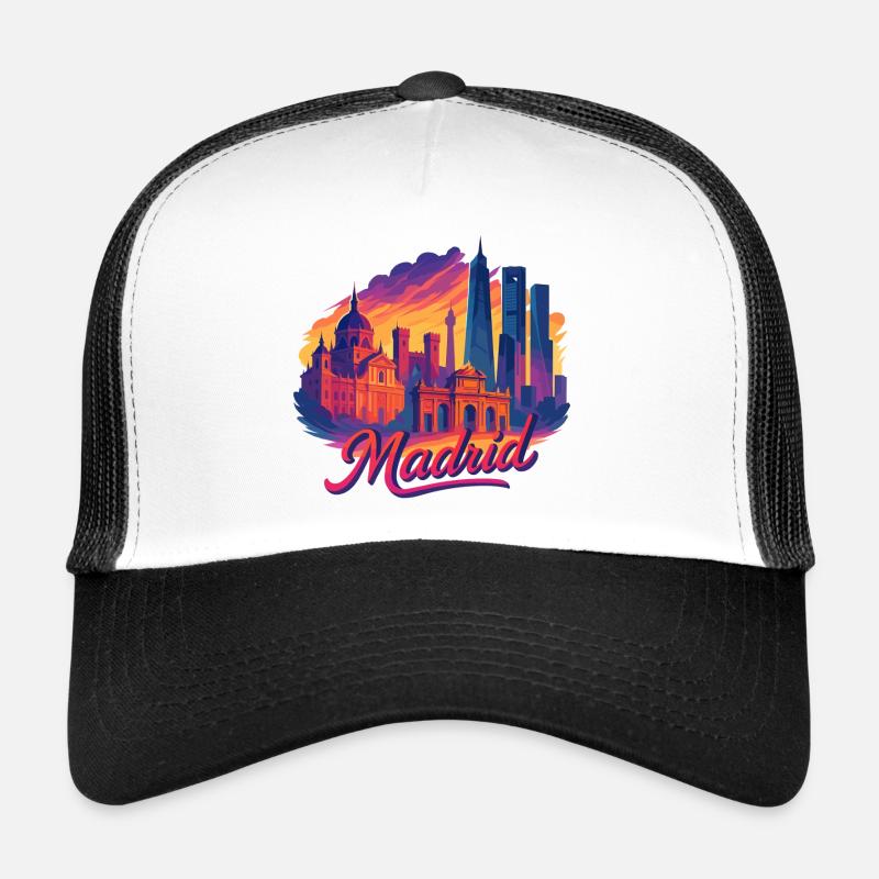 Madrid Skyline: Episch & Tropisch – Modern Art Trucker Cap