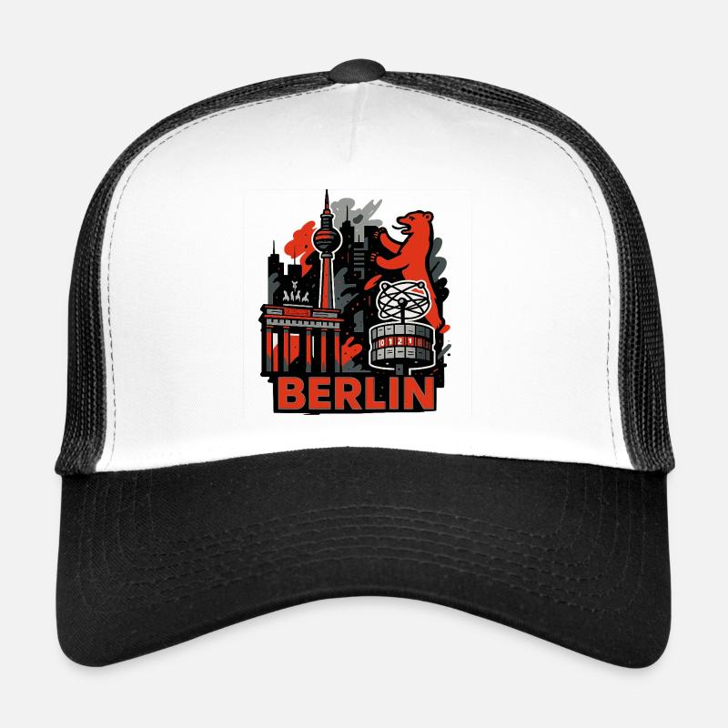 Berlin Skyline Bär Trucker Cap