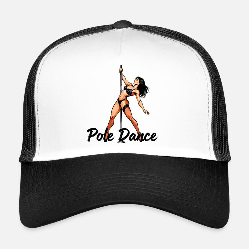 Pole Dance Silhouette – Elegante Pin-Up Kunst Trucker Cap