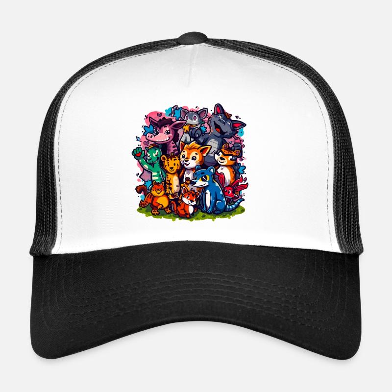 Cartoonfarben der Tiergruppe Trucker Cap