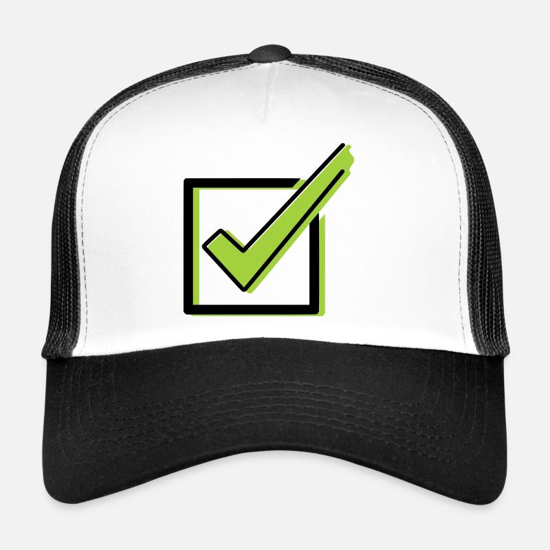 Häkchen Checkliste Box Comic Trucker Cap