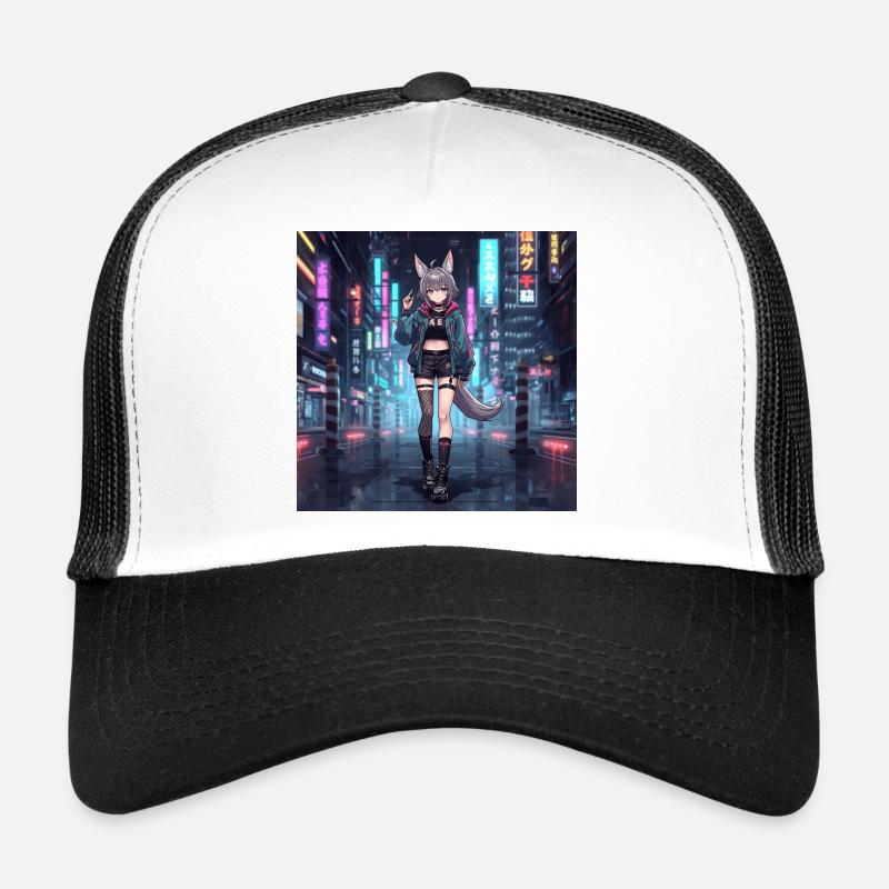 Neon Stadt Katzengirl Trucker Cap