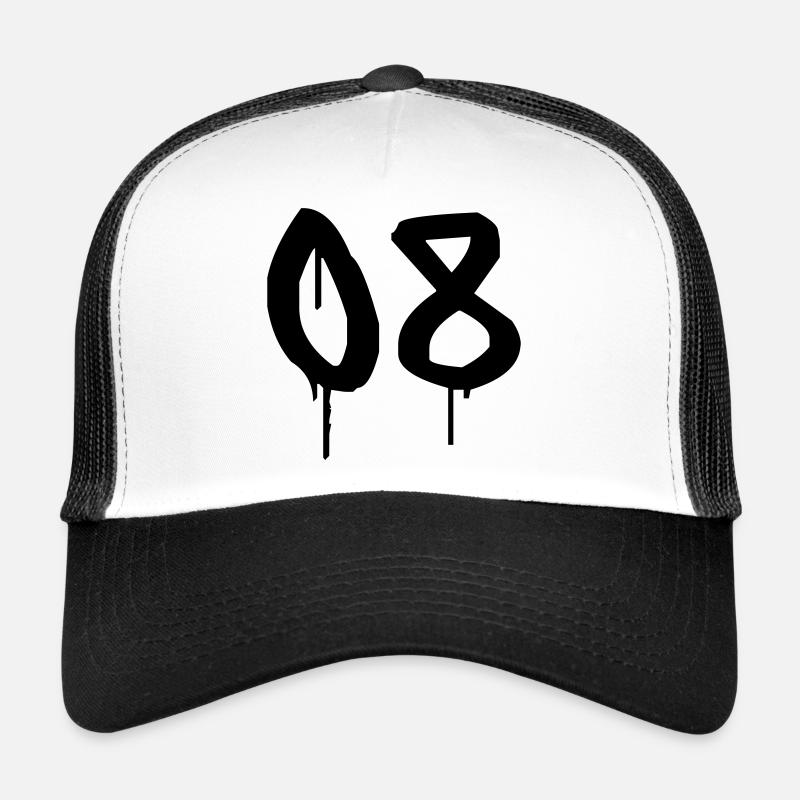 Number 08 Urban Graffiti Style Trucker Cap