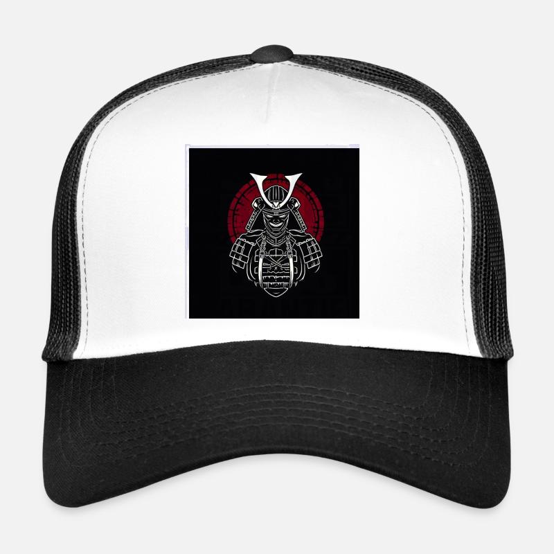 Samurai-Helm mit rotem Wappen Trucker Cap