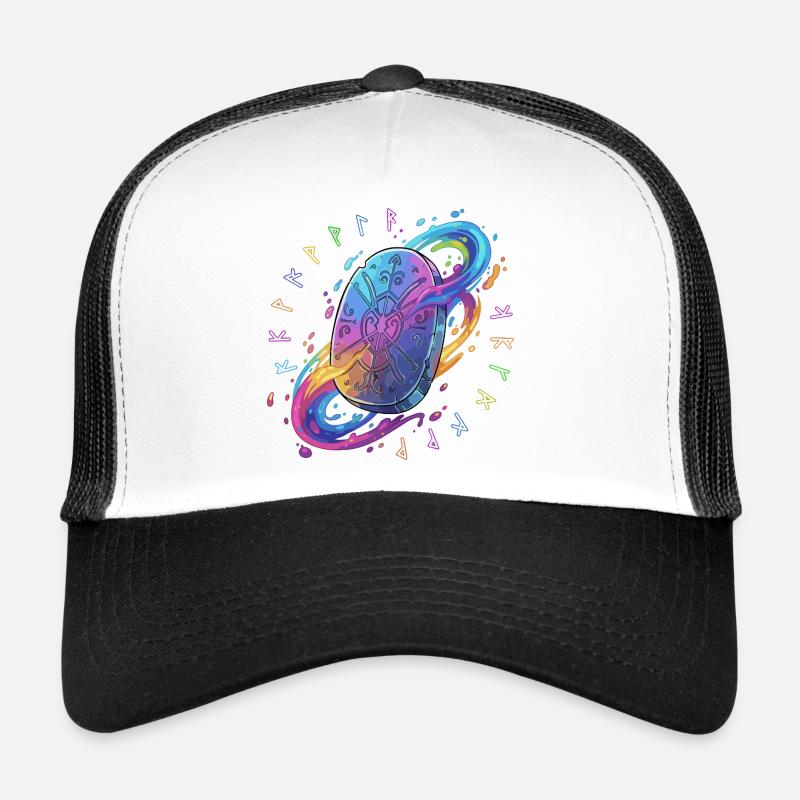 Bouclier des Runes Arc-en-ciel Casquette trucker 