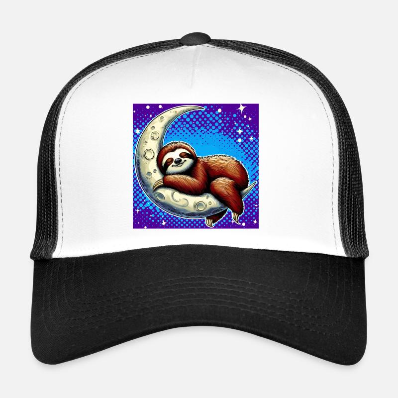 La paresse dort sur la Lune Casquette trucker 