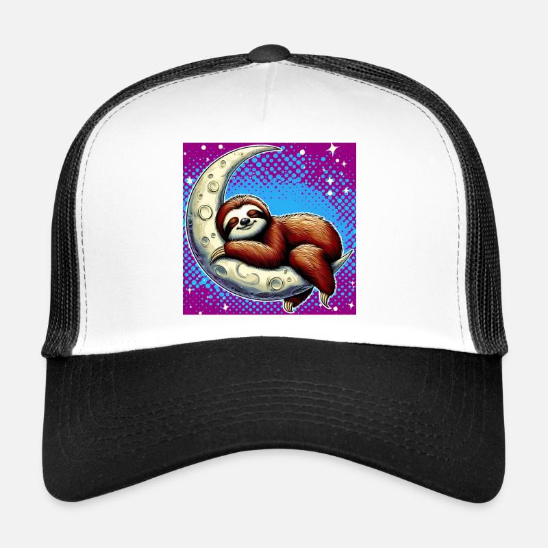Faultier schläft auf dem Mond Trucker Cap