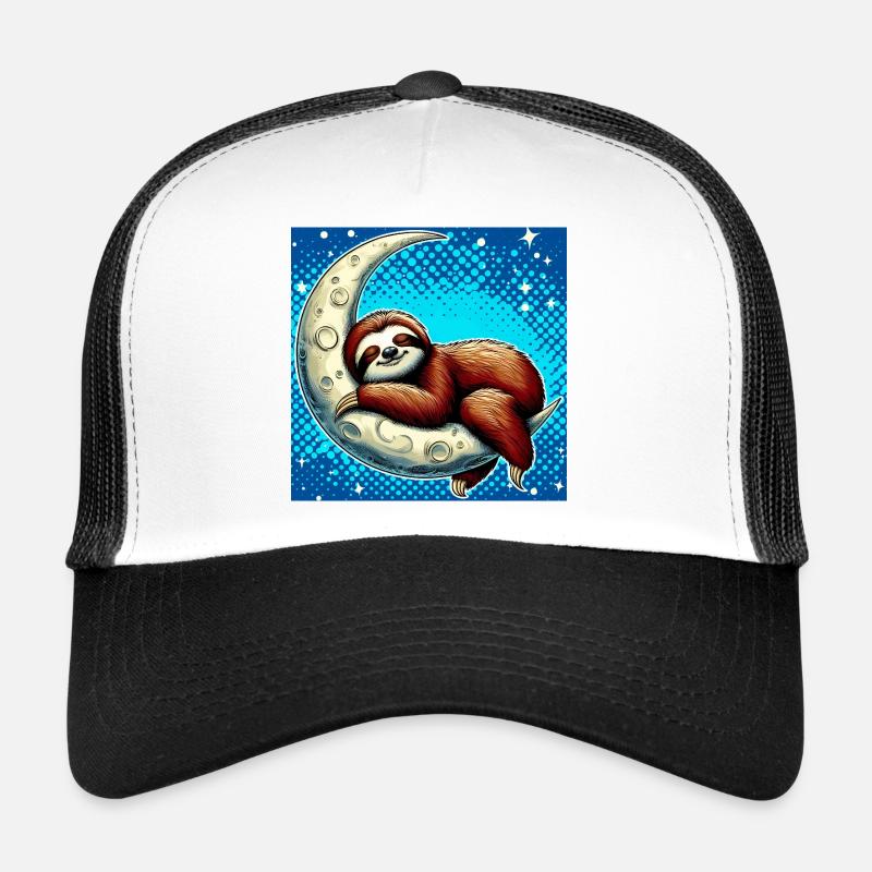 Faultier schläft auf dem Mond Trucker Cap