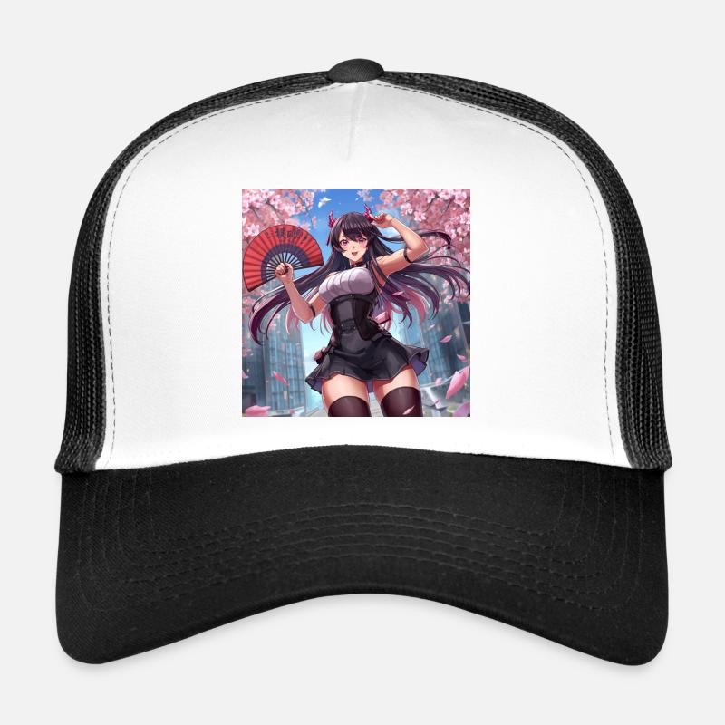 Dämonen Mädchen im Blütenwind Trucker Cap