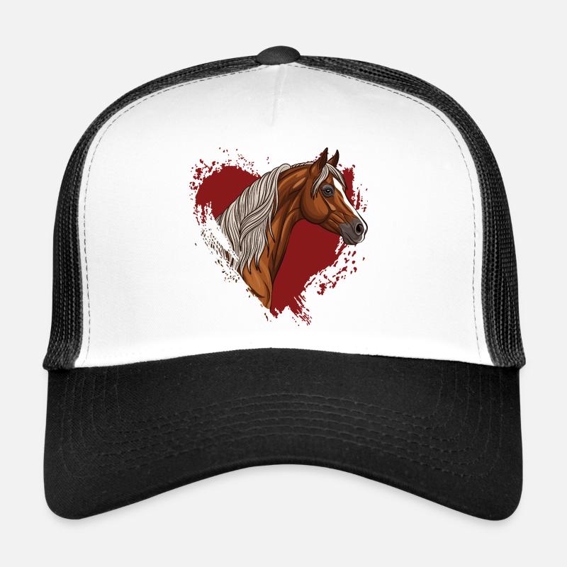 Ein Araberpferd und ein entmaterialisiertes Herz Trucker Cap