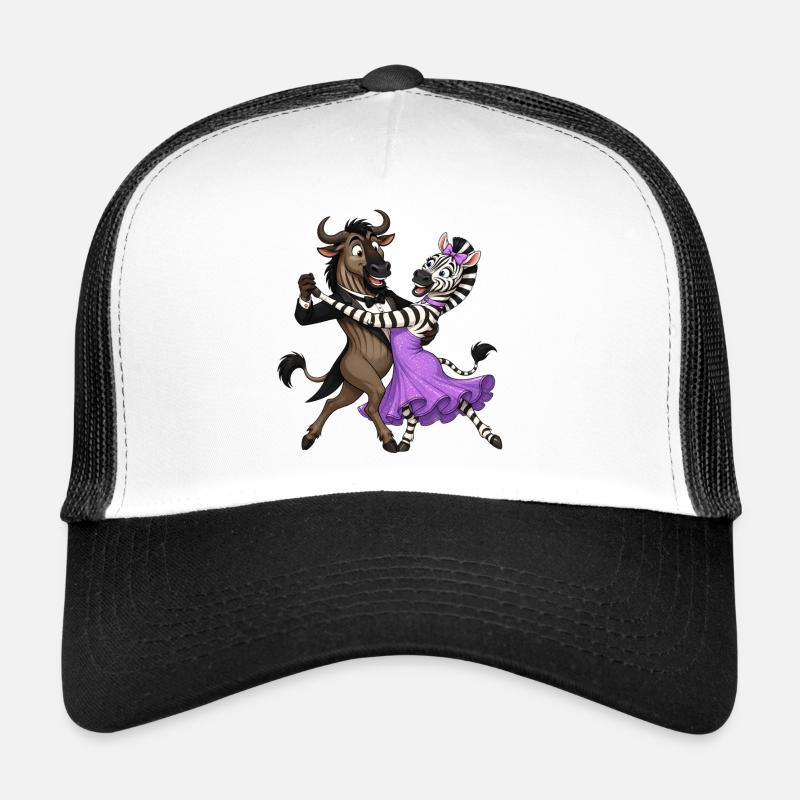 Gnu und Zebra im eleganten Balltanz Walzer Trucker Cap
