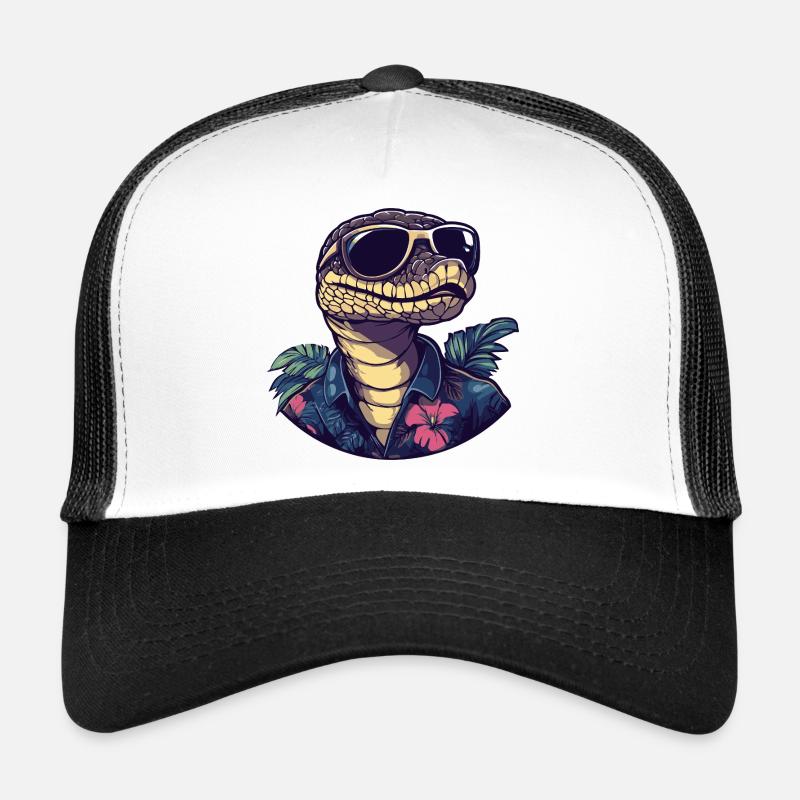 Schlange Kobra Comic Urlaub Trucker Cap