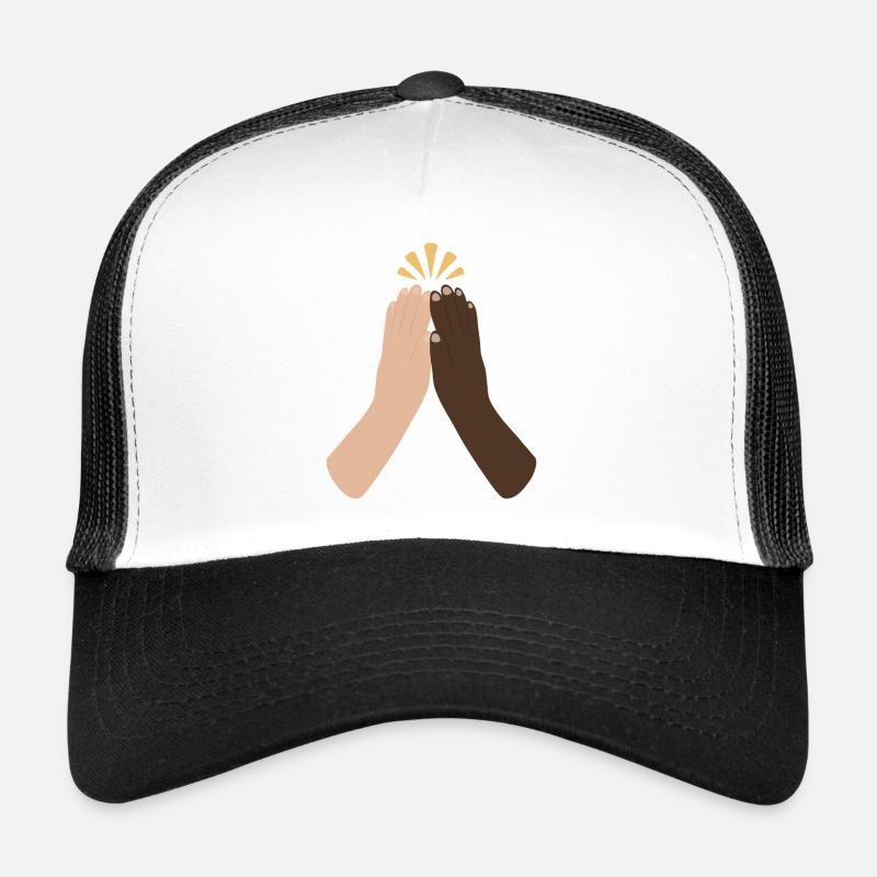 Des mains diverses applaudissent l’unité Casquette trucker 