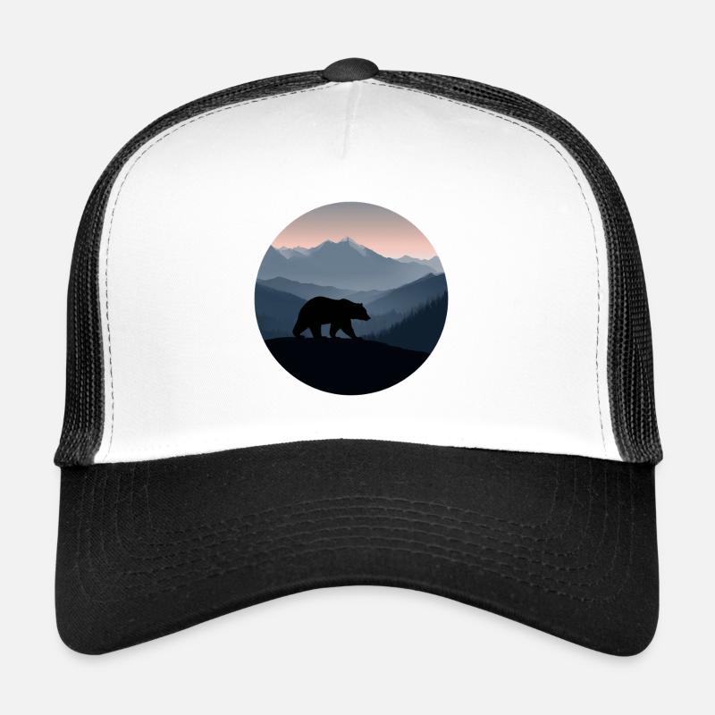 ours, logo ours, paysage Casquette trucker 