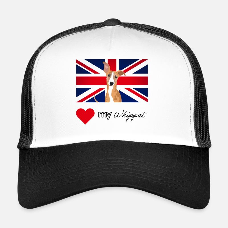 LUVMYWHIPPET (texte noir, Vibrant) Casquette trucker 