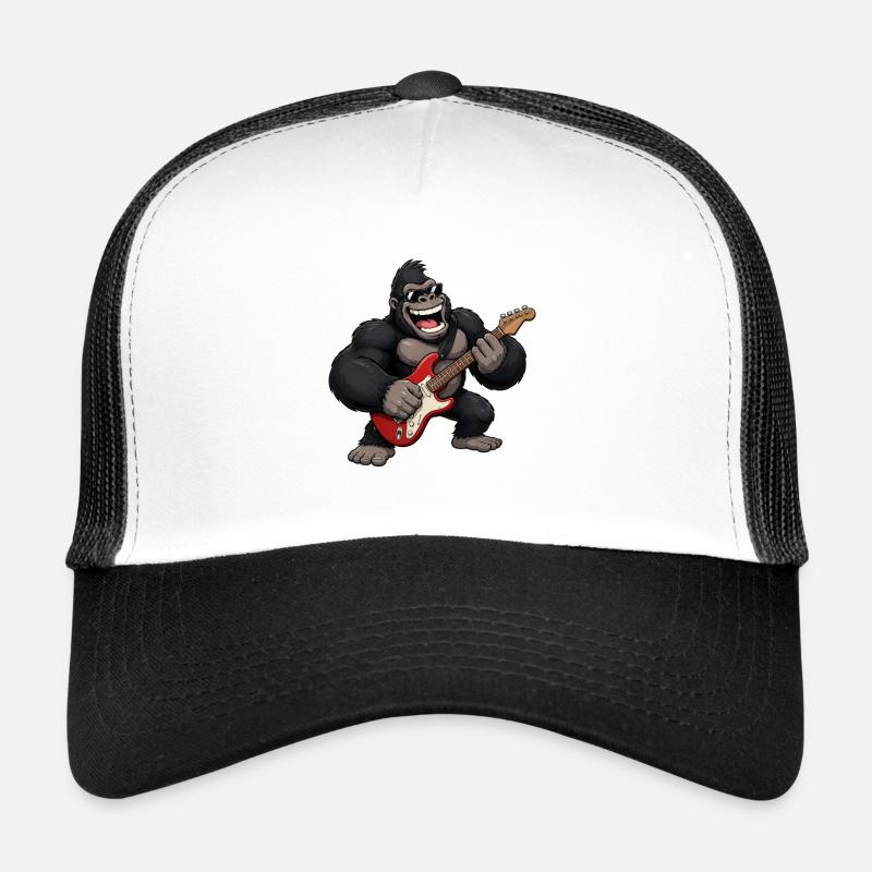 Gorilla mit Gitarre Trucker Cap
