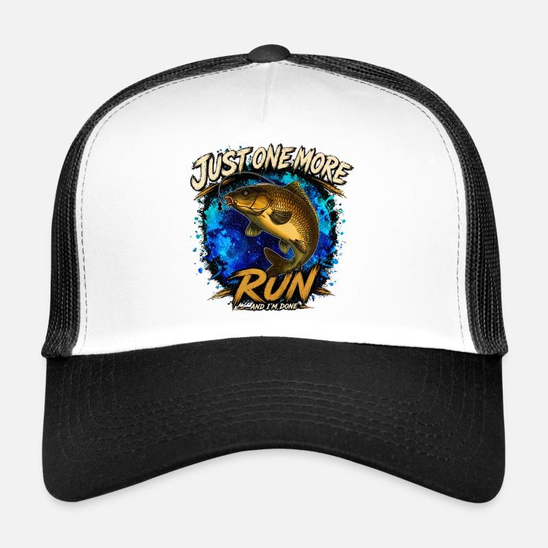 Nur noch eine Runde – lustiges Karpfenfischen-Design Trucker Cap