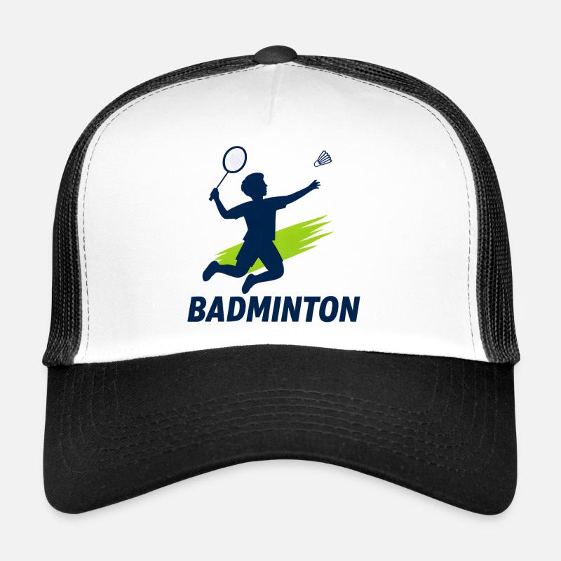 Badminton Kids Tshirt design - Trucker Cap - Weiß/Schwarz