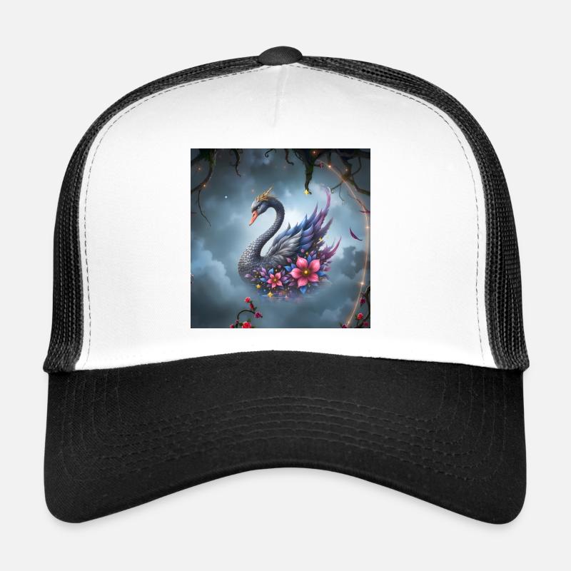 Himmlischer Blumenschwan Trucker Cap