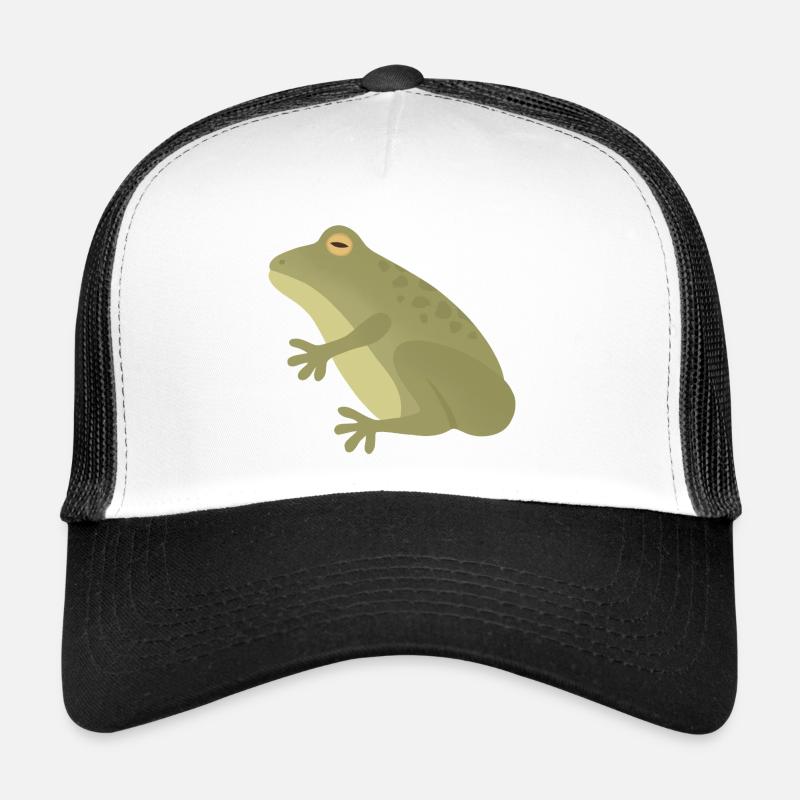 Smaragdfrosch-Silhouette in erdigen Tönen Trucker Cap