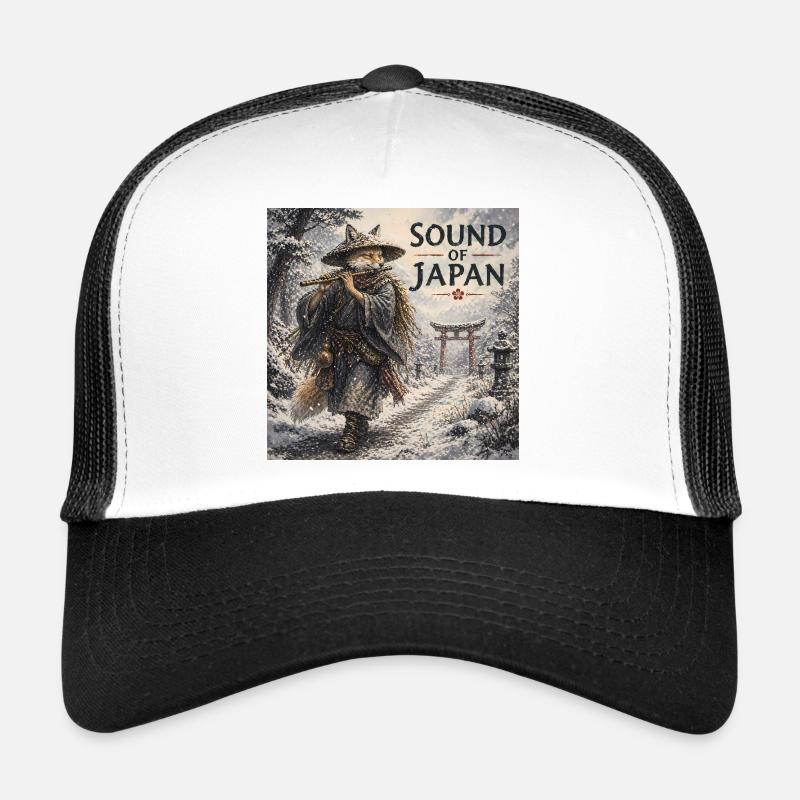 Conception japonaise de la flûte kitsune Casquette trucker 