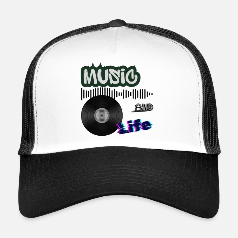 Vinyl - Trucker Cap - Weiß/Schwarz