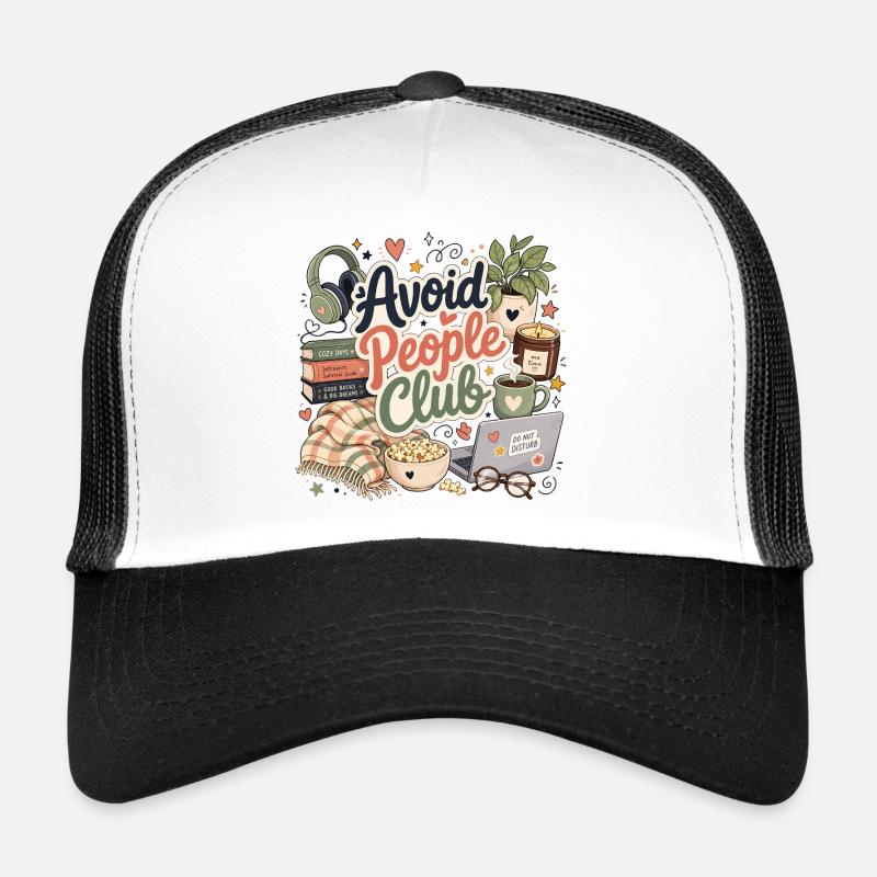 Introvertierter Humor Ruhe statt Menschen Trucker Cap