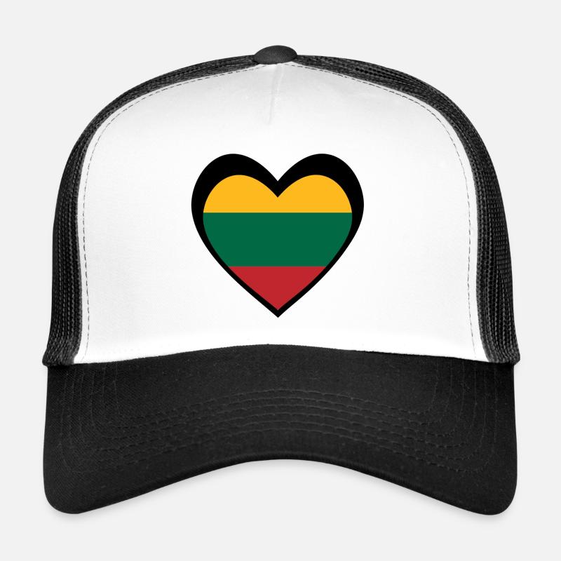 Juoda Širdis Lietuva - Trucker Cap - Weiß/Schwarz