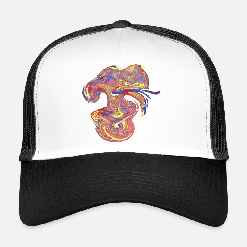 Tourbillons de marbre psychédélique Casquette trucker 