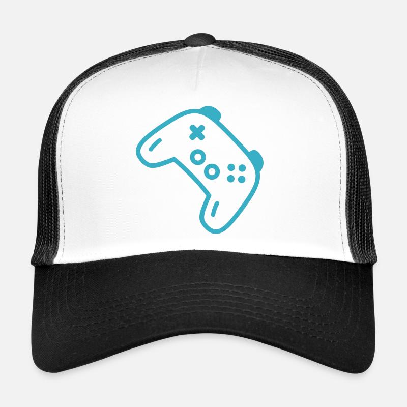 Türkise Controller-Silhouette Trucker Cap