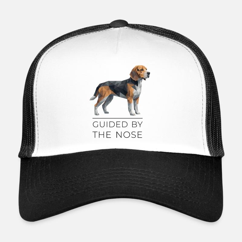 Art Beagle Low-Poly - Guidé par le nez Casquette trucker 