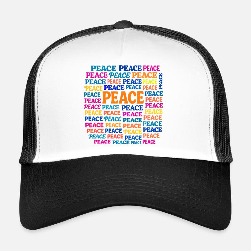 Peace - Trucker Cap - Weiß/Schwarz