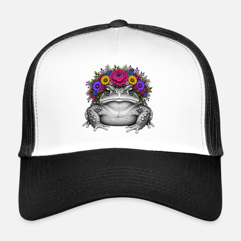 Kröte mit Blumenkrone Trucker Cap