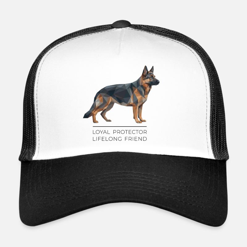 German Shepherd Low-Poly - Loyal, brave, true Trucker Cap